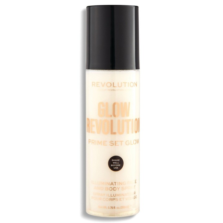 Makeup Revolution, Glow Revolution, Vegan, Illuminating, Spray, For Face & Body, 200 ml - Teknashop Ltd