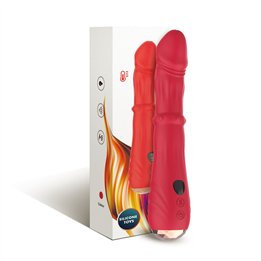 ARMONY - THERMO-ADJUSTABLE POINT A STIMULATOR VIBRATOR DILDO RED - D-243047 - Teknashop Ltd