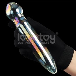 Glow in the Dark Glass Dildo Twilight Gleam Prism Glass - LO-LV610022 - Teknashop Ltd