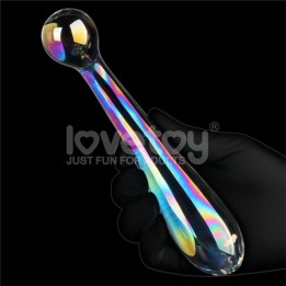 Glow in the dark Glass Dildo Twilight Gleam Alluring Arc - LO-LV610021 - Teknashop Ltd