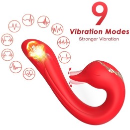 ARMONY - DELFIN VIBRATOR MULTIPOSITION & HEAT EFFECT RED - D-237931 - Teknashop Ltd