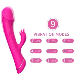 ARMONY - DILDO VIBRATOR RABBIT SILICONE FUCHSIA - D-237927 - Teknashop Ltd