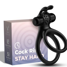 ARMONY - TRAVELER DOUBLE VIBRATOR RING FOR COUPLES RABBIT BLACK - D-238019 - Teknashop Ltd