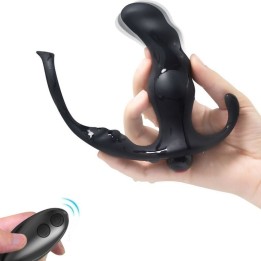 ARMONY - KNIGHT VIBRATOR ANAL PROSTATE & RING REMOTE CONTROL BLACK - D-238039 - Teknashop Ltd