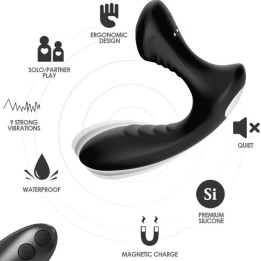 ARMONY - STORM VIBRATOR ANAL PROSTATE & PLUG REMOTE CONTROL BLACK - D-238041 - Teknashop Ltd