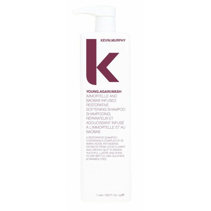 Kevin Murphy, Young Again, Hair Shampoo, For Hydration, 1000 ml - Teknashop Ltd