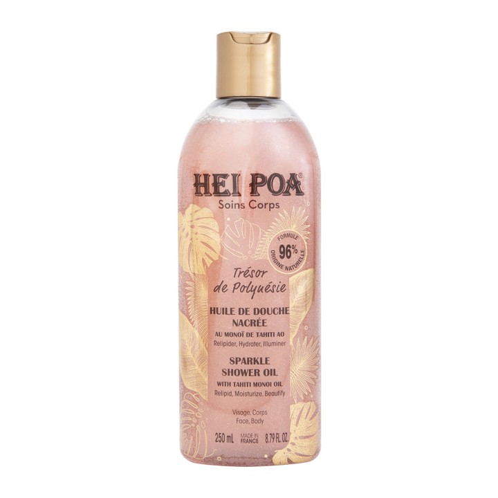 Hei Poa, Tresor De Polynesie, Sparkling, Shower Oil, For All Skin Types, 250 ml - Teknashop Ltd