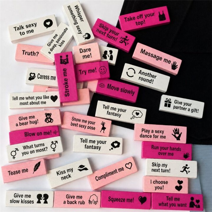 DIABLO PICANTE - BAG OF 16 LOVE BLOCKS - ENGLISH VERSION - D-245896 - Teknashop Ltd