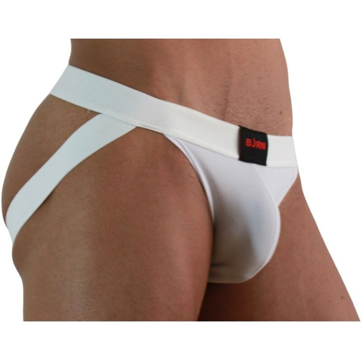 BURN - 007 JOCK LYCRA WHITE L - D-241655 - Teknashop Ltd