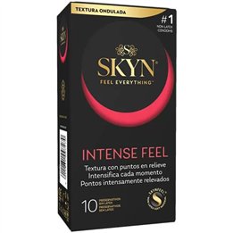 SKYN - INTENSE FEEL TEXTURED CONDOM WITH WAVY DESIGN 10 UNITS - D-243340 - Teknashop Ltd
