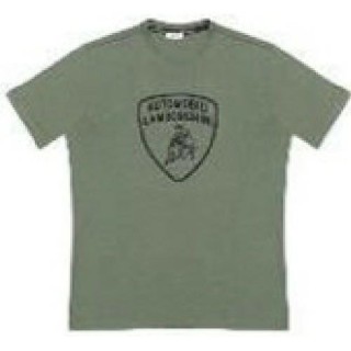LAMBORGHINI SIZE L EMBOSSED SHIELD T-SHIRT GREEN - LCSWB7G1-400-L - Teknashop Ltd