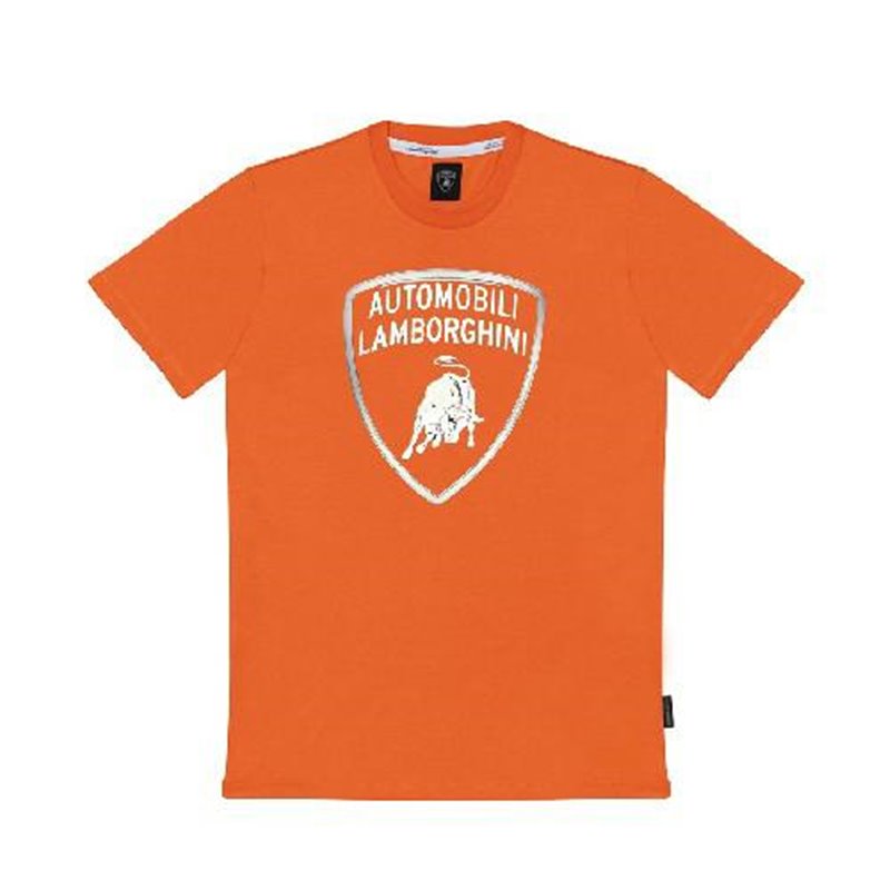 LAMBORGHINI SIZE L MENSCLASSIC BIG LOGO T-SHIRT ORANGE XANTO