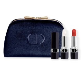 Set Christian Dior: Couture Colour, Velvet, Cream Lipstick, 720, Icone, Refillable, 3.5 ml + Couture Colour, Lip Balm, 000, Dior