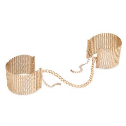 BIJOUX INDISCRETS - DÃSIR MÃTALLIQUE GOLDEN METAL MESH HANDCUFFS - D-197025 - Teknashop Ltd