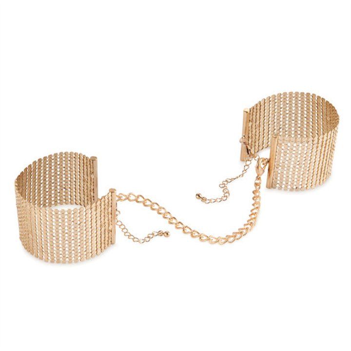 BIJOUX INDISCRETS - DÃSIR MÃTALLIQUE GOLDEN METAL MESH HANDCUFFS - D-197025 - Teknashop Ltd