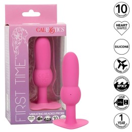 CALEXOTICS - FIRST TIME ANAL PLUG BEADED PROBE 10 VIBRATIONS PINK - D-241414 - Teknashop Ltd
