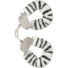 TOYJOY - FURRY FUN CUFFS BONDAGE ZEBRA - D-222128 - Teknashop Ltd