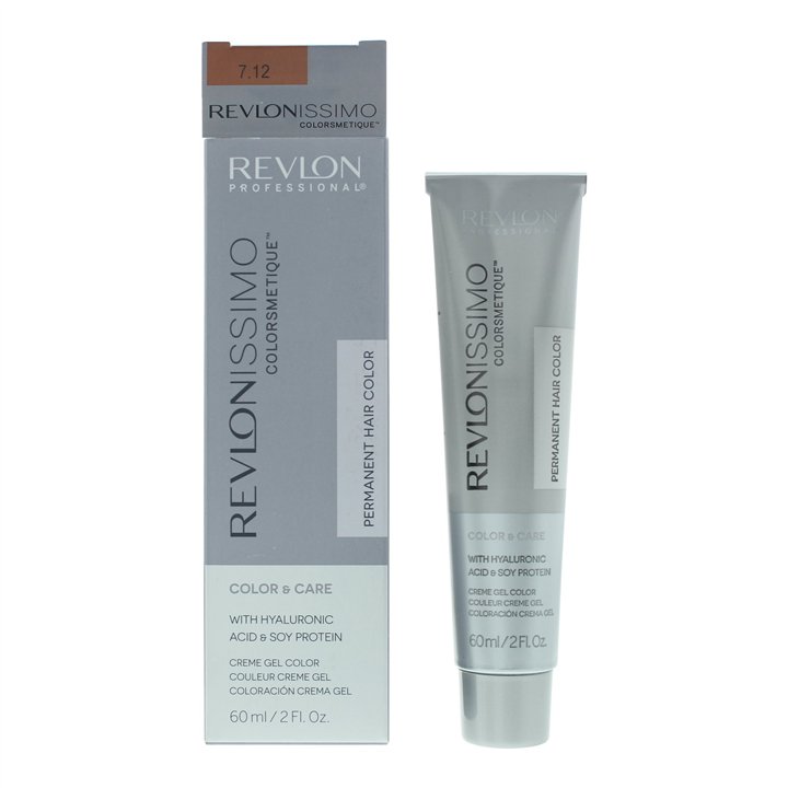 Revlon, Revlonissimo Colorsmetique, Permanent Hair Dye, 7.12 Pearly Beige Blonde, 60 ml - Teknashop Ltd