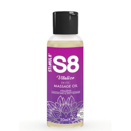 STIMUL8 - S8 VITALIZE EROTIC MASSAGE OIL LIME 50 ML - D-243747 - Teknashop Ltd