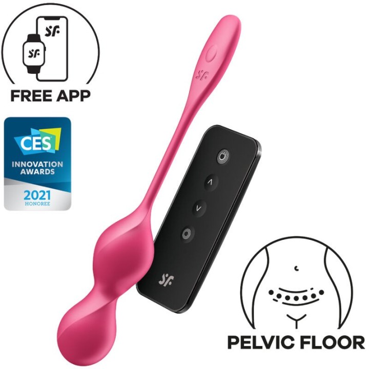 SATISFYER - LOVE BIRDS 2 VIBRATING KEGEL BALLS + FREE APP - D-239837 - Teknashop Ltd
