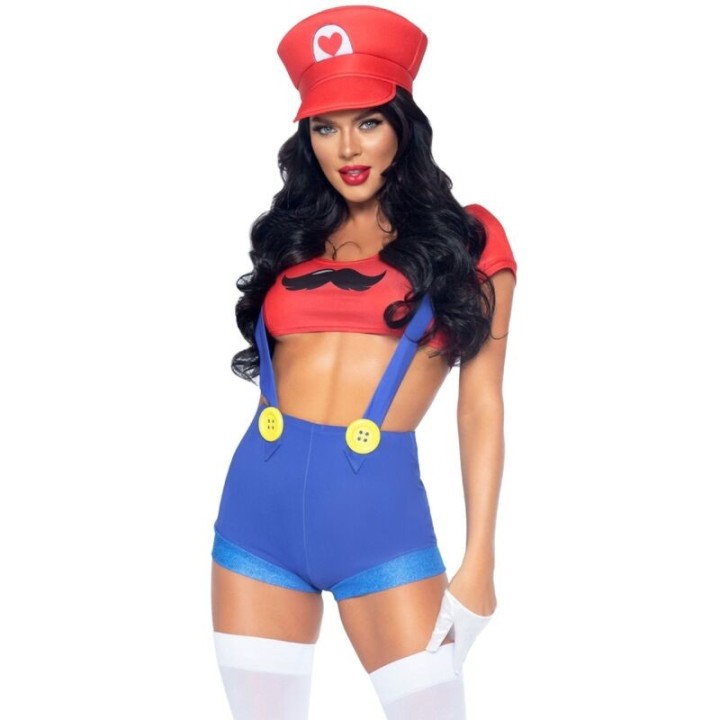 LEG AVENUE - SEXY COSTUME MARIO BROS RED/BLUE M - D-242011 - Teknashop Ltd