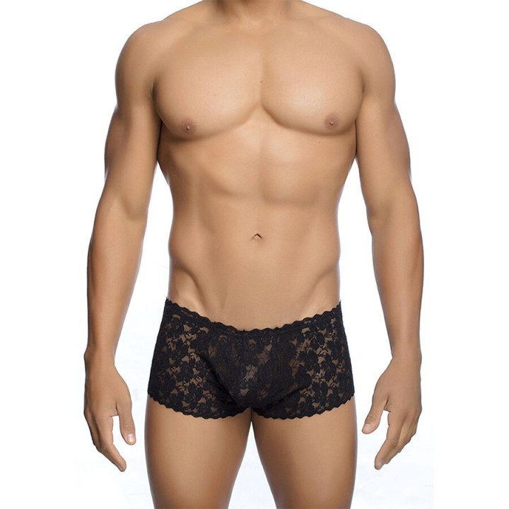MOB - BLACK LACE BOXER SIZE S/M - D-243519 - Teknashop Ltd