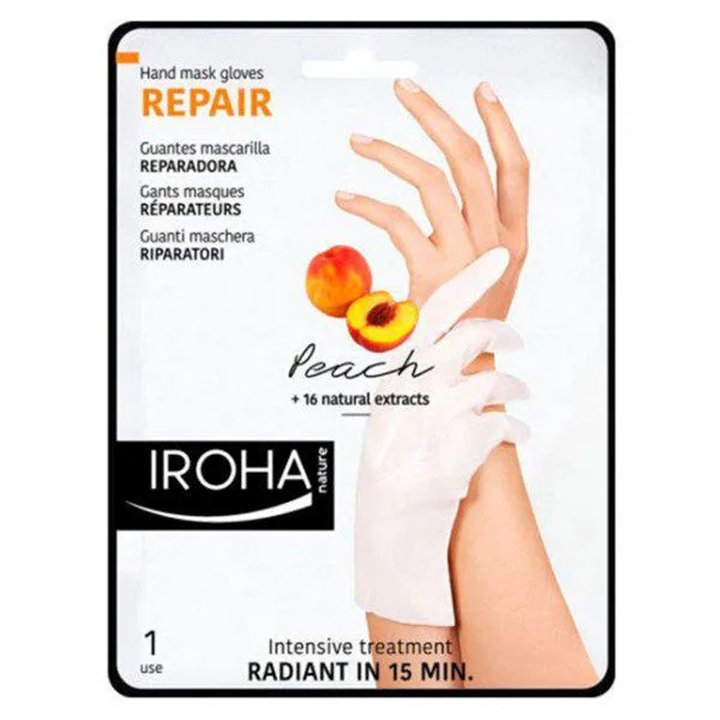 Iroha Nature Peach Hand y Nail Mask Gloves Repair - unisex - Teknashop Ltd