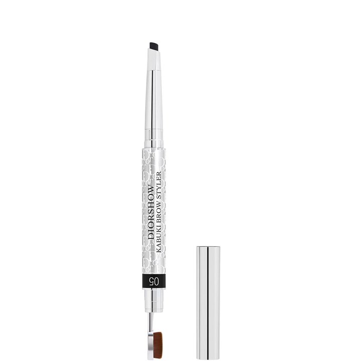 Christian Dior, Diorshow Kabuki, Double-Ended, Eyebrow Cream Pencil & Brush 2-In-1, 05, Black, 0.09 g - Teknashop Ltd