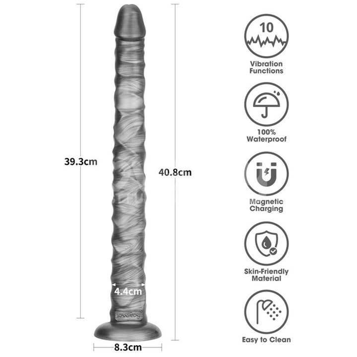 Vibrax Slider Anal DIldo with Vibration King Sized 16 - LO-LV121203 - Teknashop Ltd