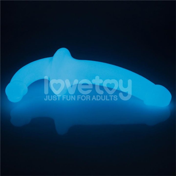 Double dildo Lumino Play Blue Light 10.5 - LO-LV313011 - Teknashop Ltd