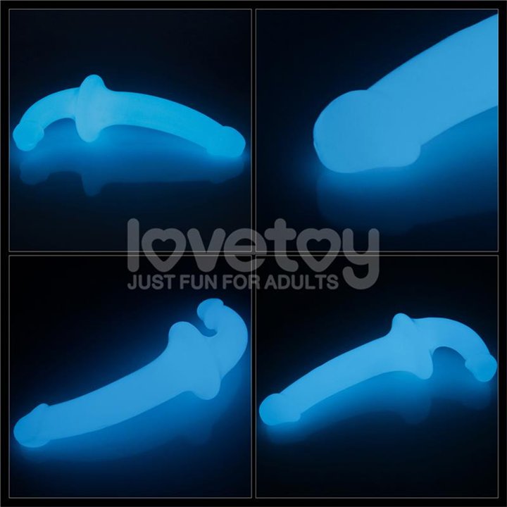 Double dildo Lumino Play Blue Light 10.5 - LO-LV313011 - Teknashop Ltd