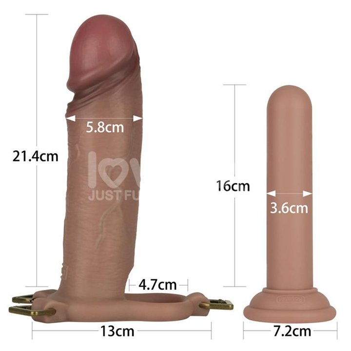 Ingen Adjustable Strap On with Hollow Dildo 9 Enhanced Set L/XL/2XL - LO-LV415011B - Teknashop Ltd