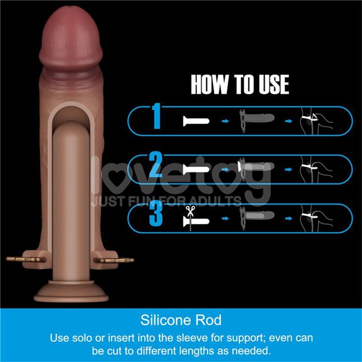 Ingen Adjustable Strap On with Hollow Dildo 9 Enhanced Set L/XL/2XL - LO-LV415011B - Teknashop Ltd