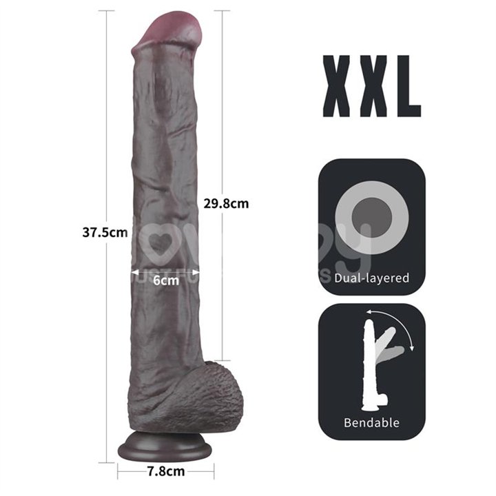 Dual Layered Bendable Dildo XXL 14,5 - LO-LV411311 - Teknashop Ltd