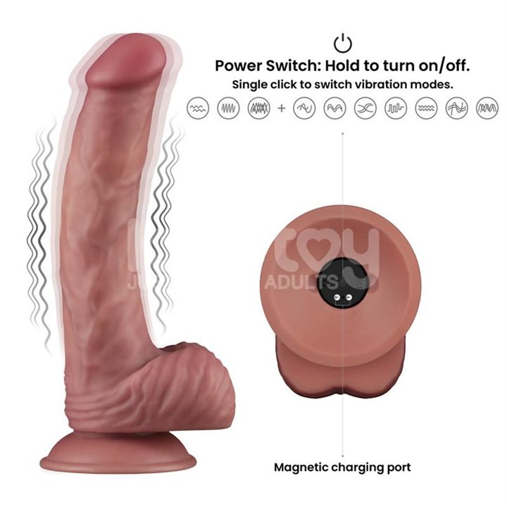Dual Density Dildo with Vibration 9 - LO-LV110204 - Teknashop Ltd