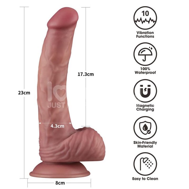 Dual Density Dildo with Vibration 9 - LO-LV110204 - Teknashop Ltd