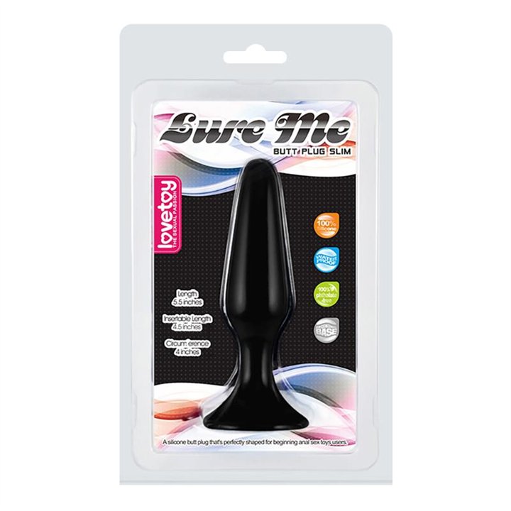 Butt Plug Lure Me Size L Black - LO-BK18L - Teknashop Ltd