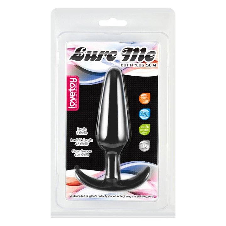 Butt Plug Lure Me Size L Black - LO-BK17L - Teknashop Ltd