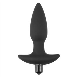 Butt Plug Fantasy Plug with Vibration Black - LO-LV2604 - Teknashop Ltd