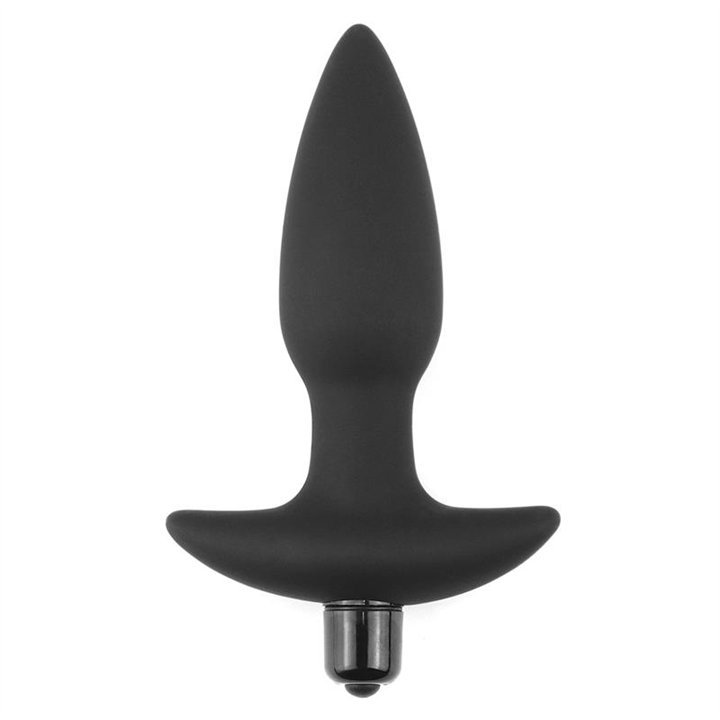 Butt Plug Fantasy Plug with Vibration Black - LO-LV2604 - Teknashop Ltd