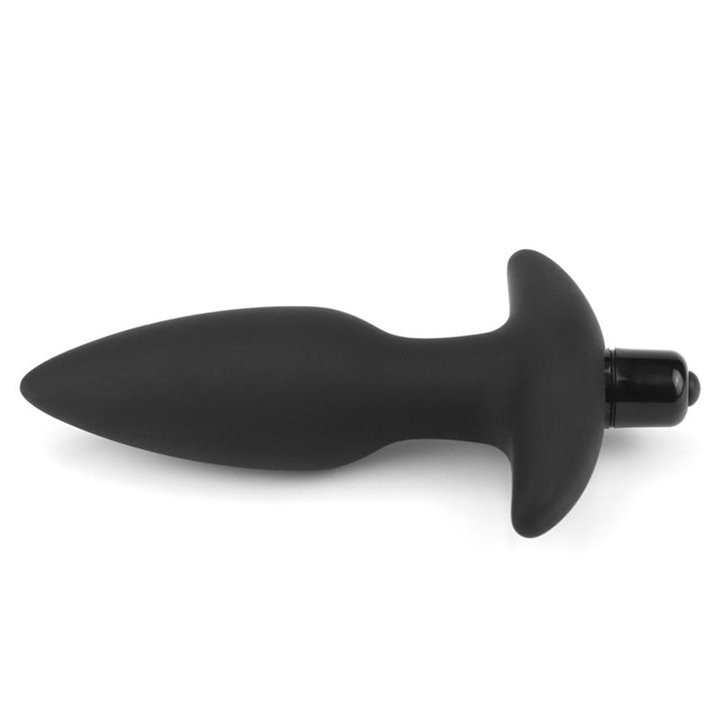 Butt Plug Fantasy Plug with Vibration Black - LO-LV2604 - Teknashop Ltd