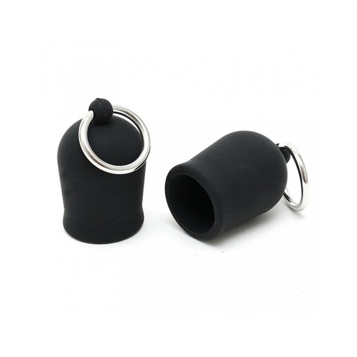 Nippe Suckers with Ring Silicone Black - R8098 - Teknashop Ltd