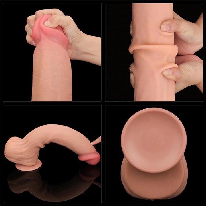 Dildo Dual Layer Sliding Skin 14 - LO-LV317054 - Teknashop Ltd