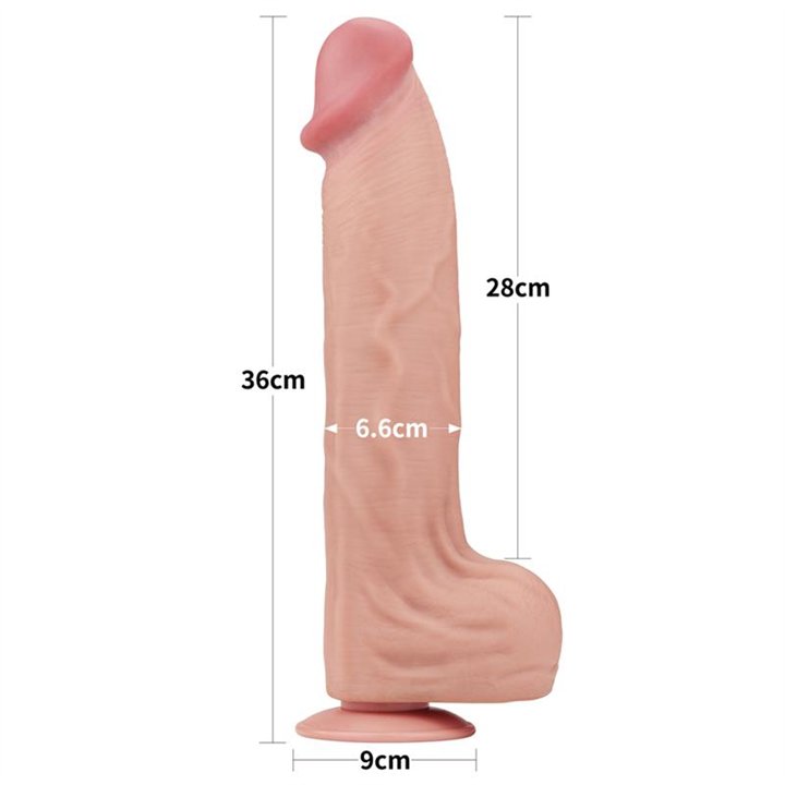 Dildo Dual Layer Sliding Skin 14 - LO-LV317054 - Teknashop Ltd