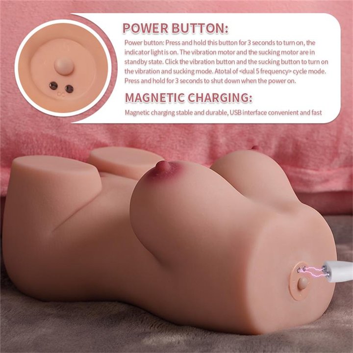 Elroy Mini Torso with Thrusting and Vibration 1.63kg - SQ-MA20057V - Teknashop Ltd