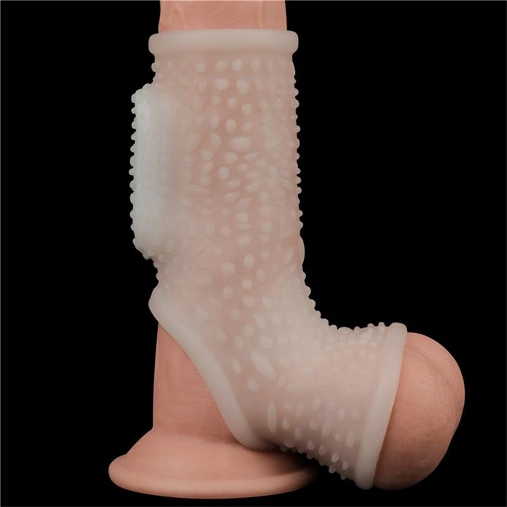 Penis and testicles sleeve with vibration Drip Knights - LO-LV343116 - Teknashop Ltd