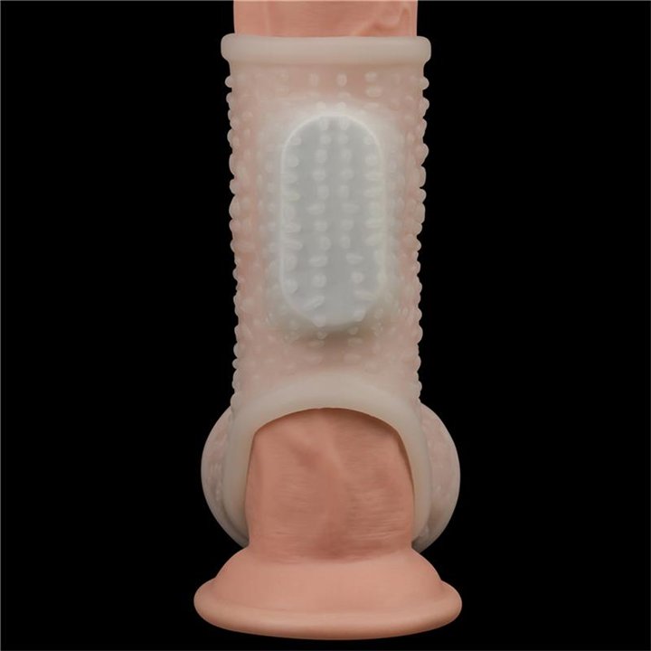 Penis and testicles sleeve with vibration Drip Knights - LO-LV343116 - Teknashop Ltd