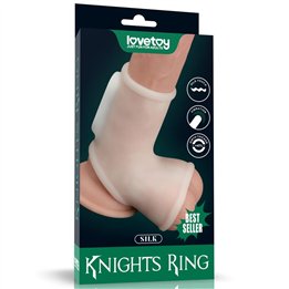 Penis and Testicles Sleeve with Vibration Silk Knights - LO-LV343115 - Teknashop Ltd