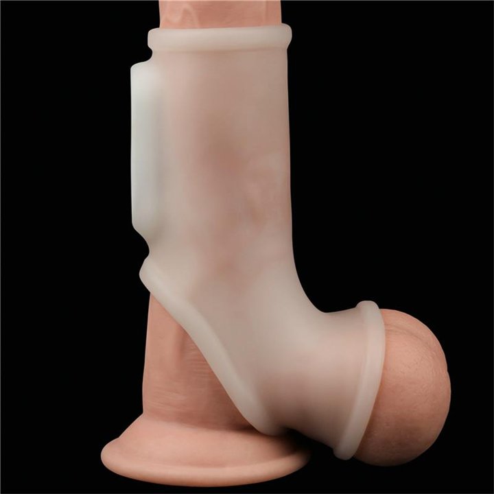 Penis and Testicles Sleeve with Vibration Silk Knights - LO-LV343115 - Teknashop Ltd