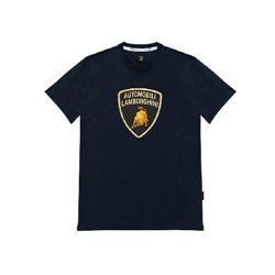 LAMBORGHINI SIZE L MENSCLASSIC BIG LOGO T-SHIRT BLUE